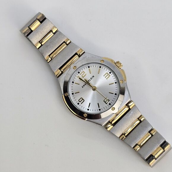 ANNE KLEIN Women's Watch 28MM Gray Dial Gray Gold Bracelet 6" New Battery - Picture 1 of 12